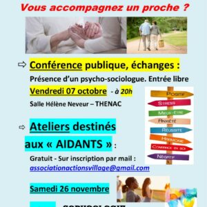 Conférence 7 octobre Thénac 17