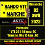 Affiche Rando VTT et marche 2 avril 2023 Thénac 17