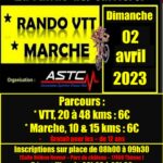 Affiche Rando VTT et marche 2 avril 2023 Thénac 17