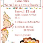 Affiche concours si tu lisais à voix haute 2023 Thénac17