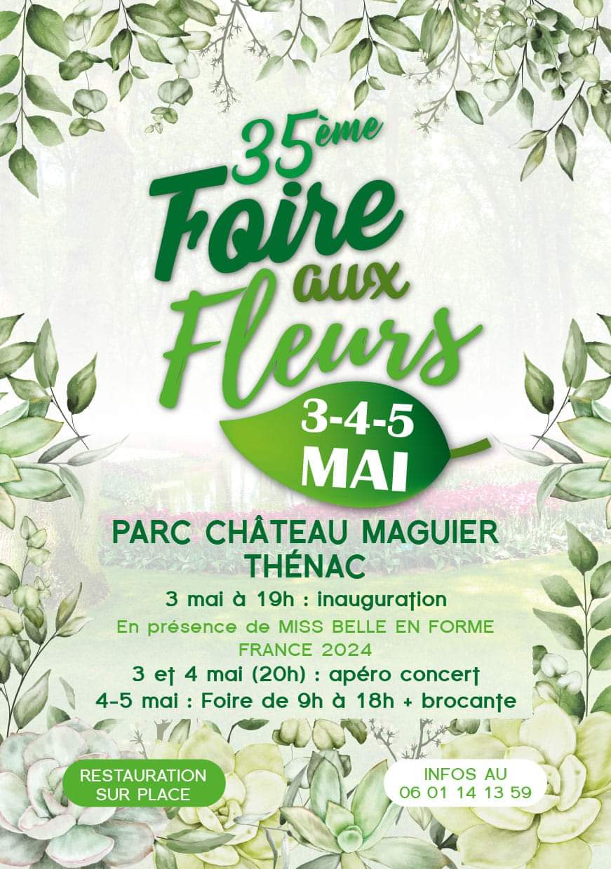 Affiche 35ème Foire aux Fleurs Thénac17