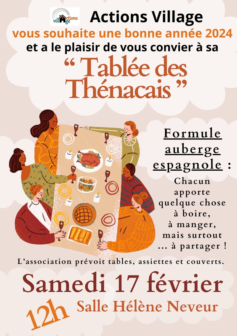 Affiche Tablée des Thénacais 17 février Thénac17