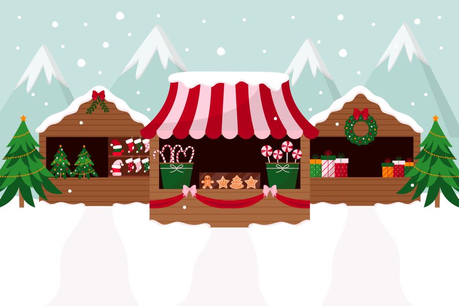 Affiche marché de Noël 2024 Thénac17