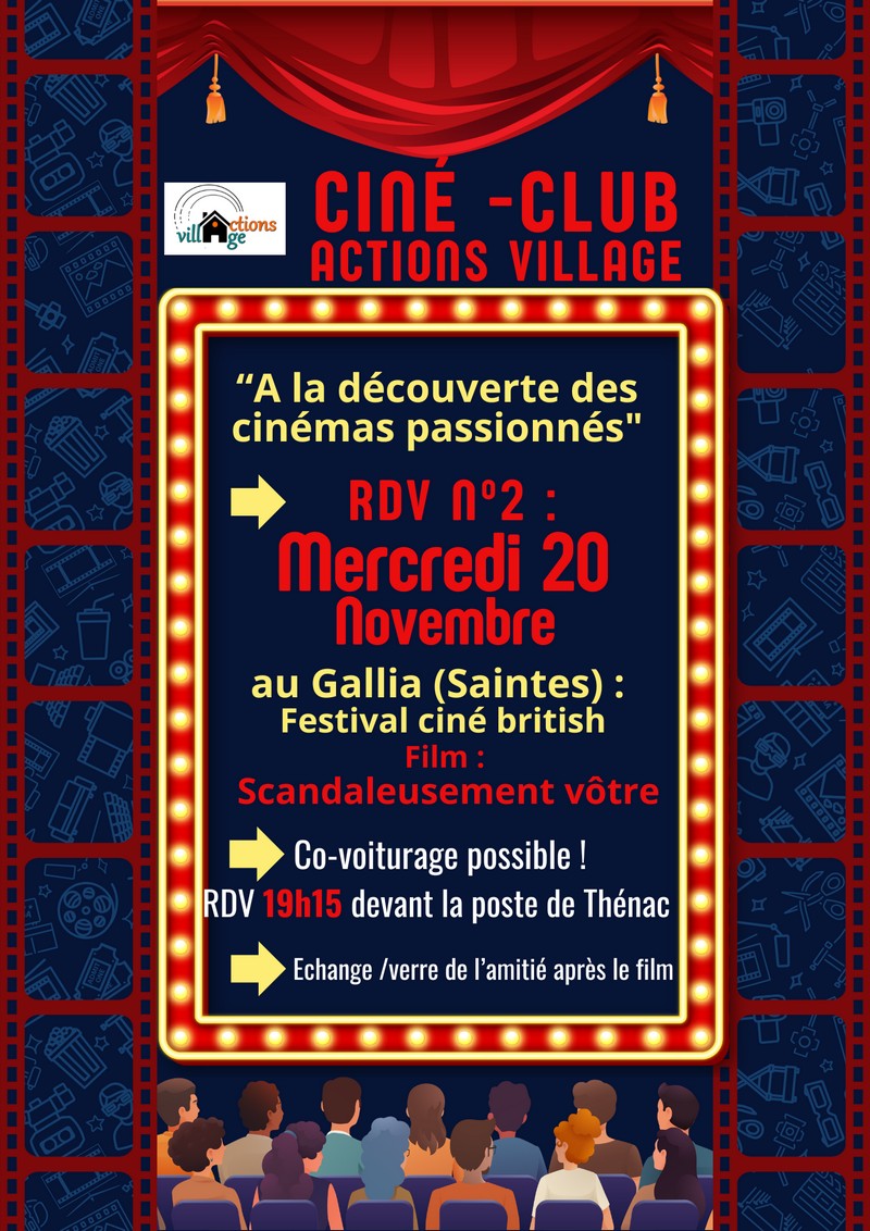 Séance cinéma 20 novembre Thénac 17