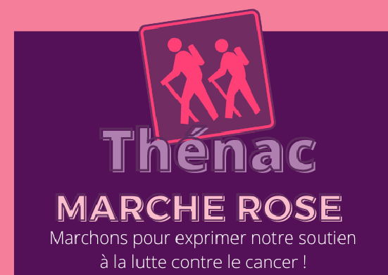 Bandeau marche rose Thénac 17