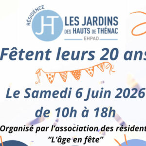 Bandeau 20 ans EHPAD Thénac 17