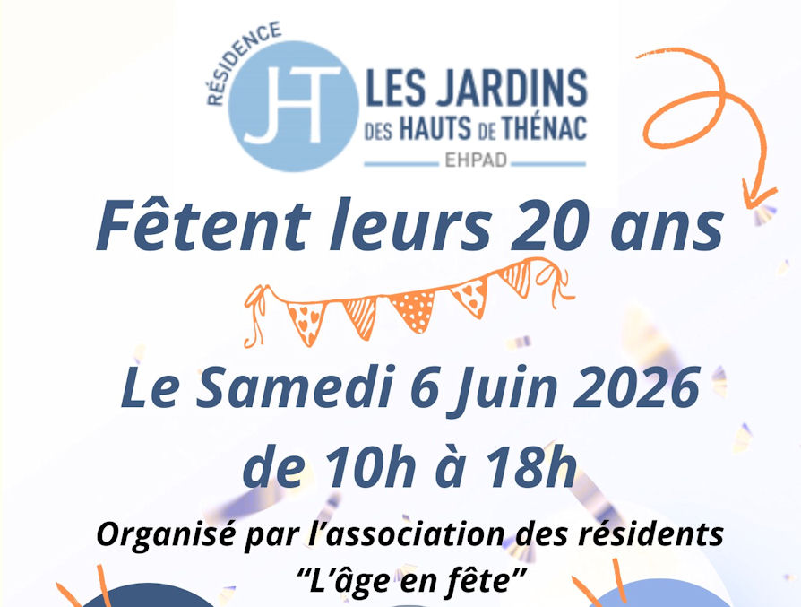 Bandeau 20 ans EHPAD Thénac 17